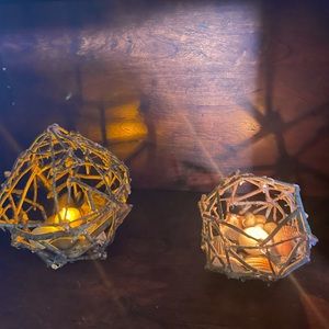 Homemade Globe of sticks Centerpieces